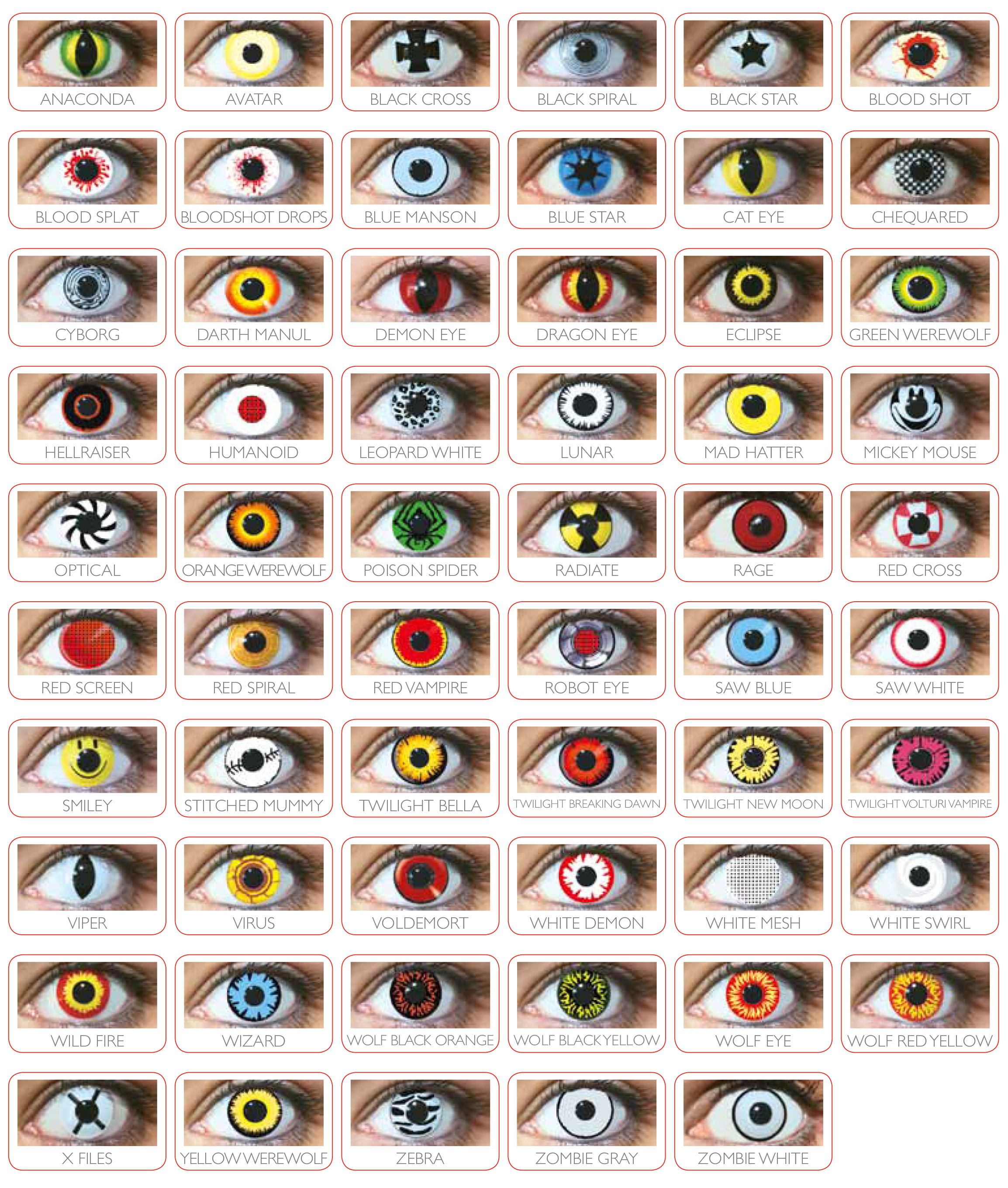 Lentillas de colores